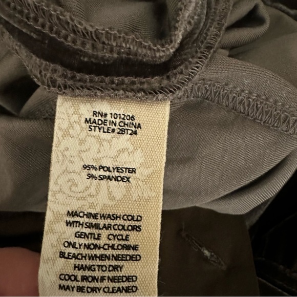 Soft Surroundings Veletta Velvet Wide Leg Pants Lagenlook Gray Brown Medium - Picture 11 of 15